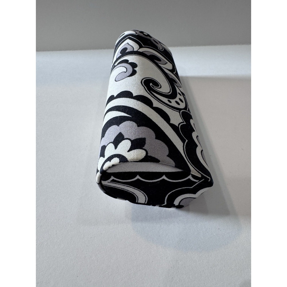 Vera Bradley Black White Paisley Glasses Case Floral Unique Magnetic Roll Case - Picture 8 of 8